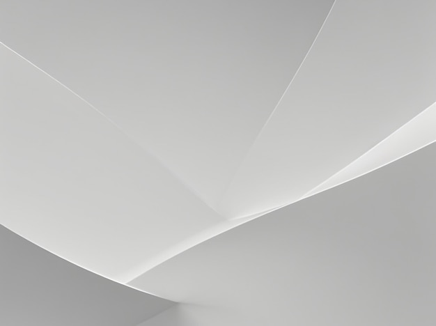 Ethereal Elegance White Abstract Background with Smooth Lines