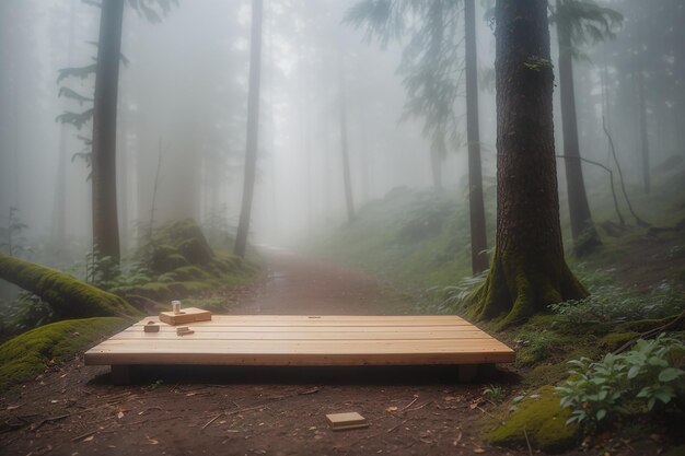 an ethereal fantasy bright forest clearing with a dining table in the middle with a gorgeous lace tablecloth drapped down