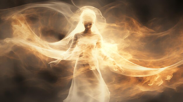 Photo ethereal flame dancer