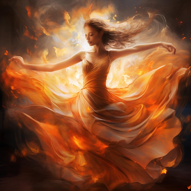 Ethereal Flames Dancing in Serenity