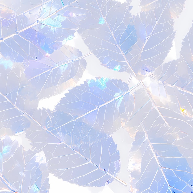 Ethereal Floral Fantasy Aerial Leaves in Soft Hues