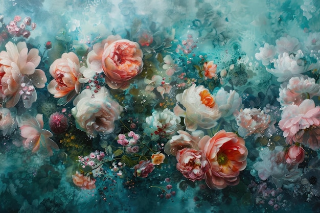 Эфирная цветочная картина с мечтательными цветами