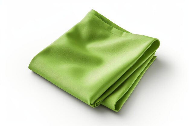 Photo ethereal green napkin sculpture on white or png transparent background