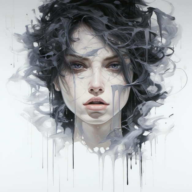 Ethereal Illustrations Emotionfocused Art Featuring Acrylic Painted Girl