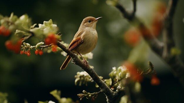 Photo ethereal nightingale a poetic portrait in 32k uhd