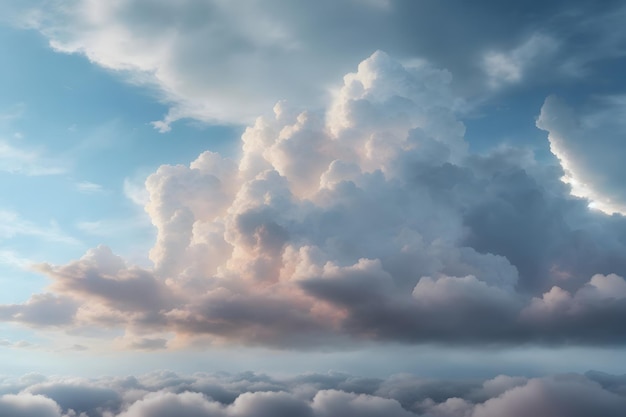 Эфирный пасмурный фон с текстурой облака. Фон с текстурой облака. Создан ai.