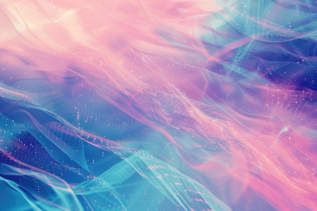 Photo ethereal pink and blue swirls