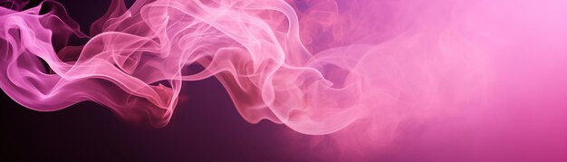 Foto fumo rosa eterico ruota contro uno sfondo scuro formando un'atmosfera sognante astratta adatta a progetti creativi eventi o come sfondo evocativo banner con spazio di copia ai generativa