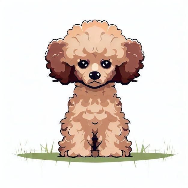 Ethereal Poodle Meadow Encounter Generative AI