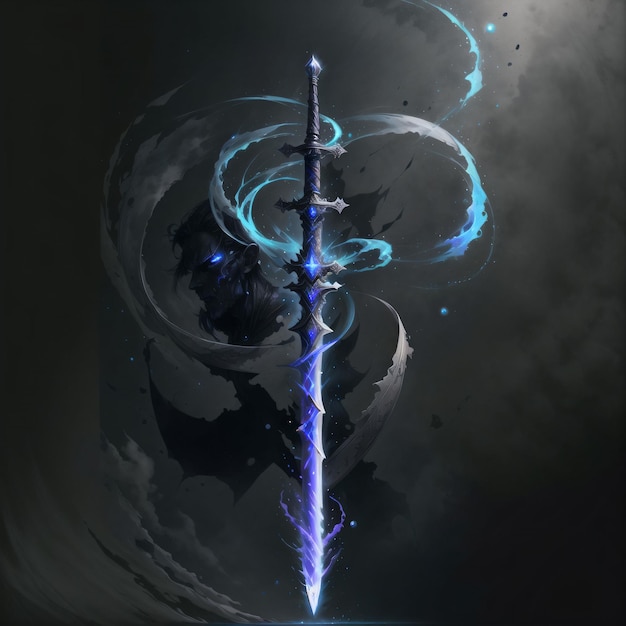 Ethereal purple sword