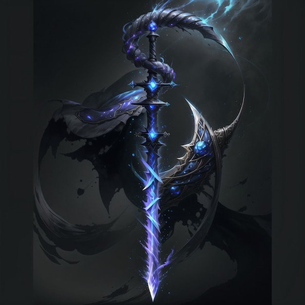 Ethereal purple sword