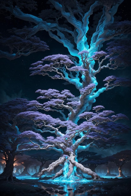 ethereal purple tree