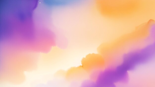 Ethereal sunset abstract watercolor sky