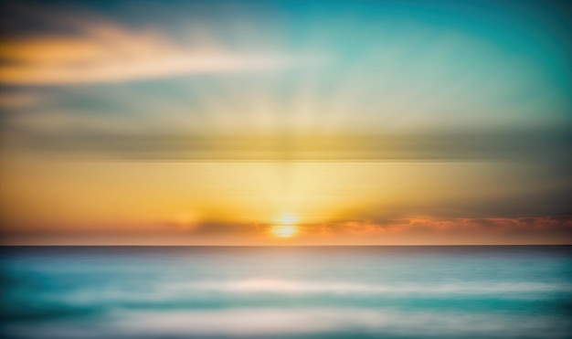 Ethereal Sunset Sky and Ocean Background for a Dreamy Atmosphere