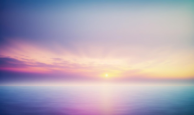 Ethereal Sunset Sky and Ocean Background for a Dreamy Atmosphere