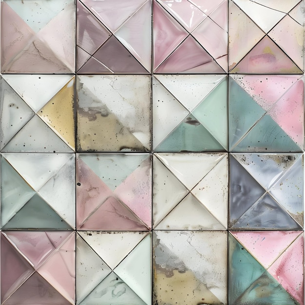Ethereal tiles geometric pastel pattern in tile design