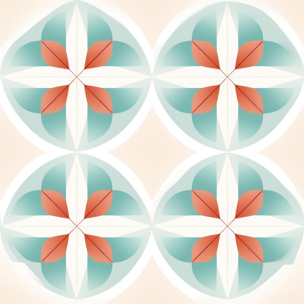 타일 디자인의 미묘한 타일 기하학적 파스텔 패턴