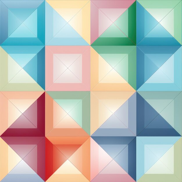 Ethereal Tiles Geometric Pastel Pattern in Tile Design