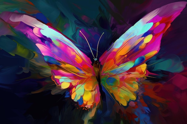 Ethereal Wings Captivating Abstract Butterfly Art