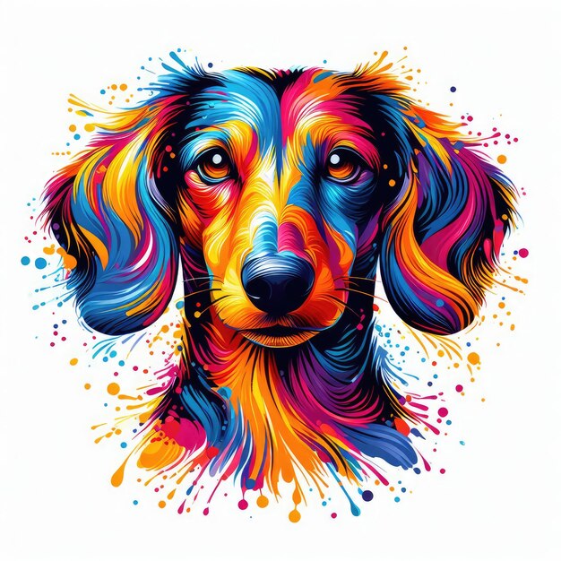Ethereal Woofs Hondengezichten in kleurrijke tinten