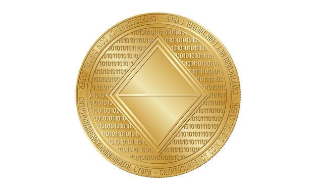 Ethereum currency golden coin