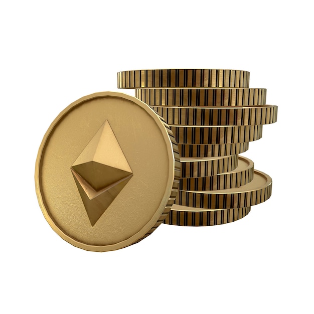 Ethereum het icoon van de meest populaire cryptocurrency onder financiële investeerders en brengt veel inkomsten met zich mee