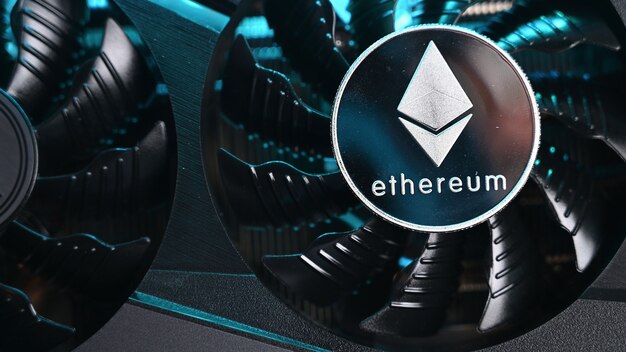 Ethereum mining concept. mining photo.