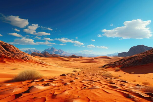 Etherische woestijn dromen heldere hemel oneindige uitzichten