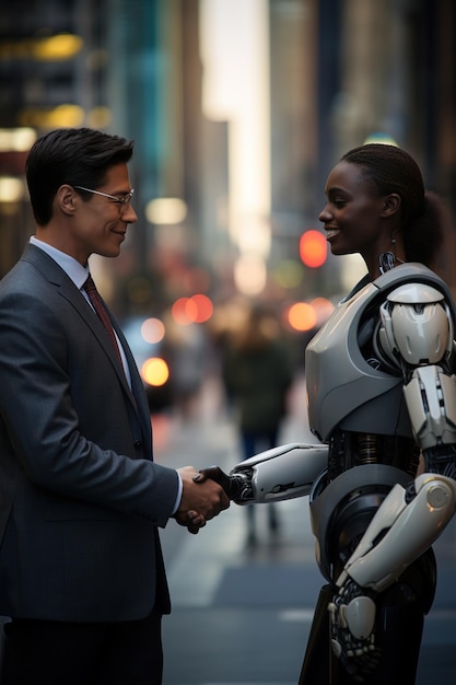 The Ethical Handshake A Symbol of AI Ethics