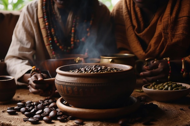 Photo ethiopian traditional coffee ceremony