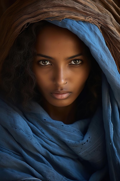 エチオピアの女性のポートレート写真