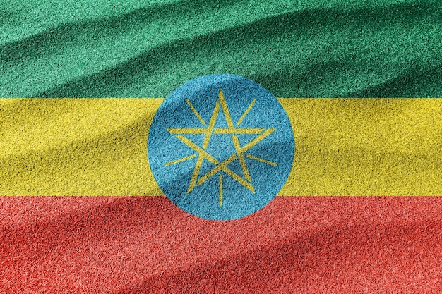 Ethiopië zandvlag nationale vlag