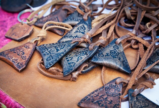 Ethnic amulets in the market