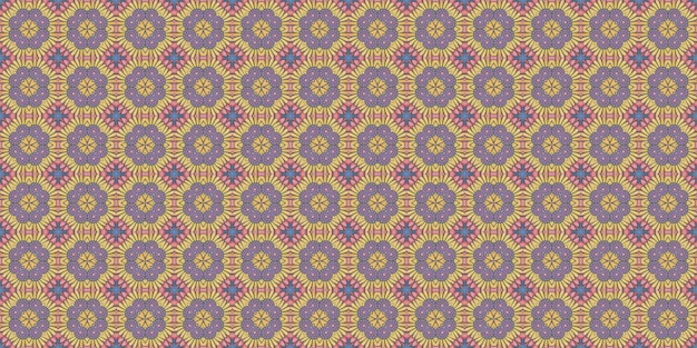 Photo ethnic boho seamless pattern abstract kaleidoscope fabric design texture