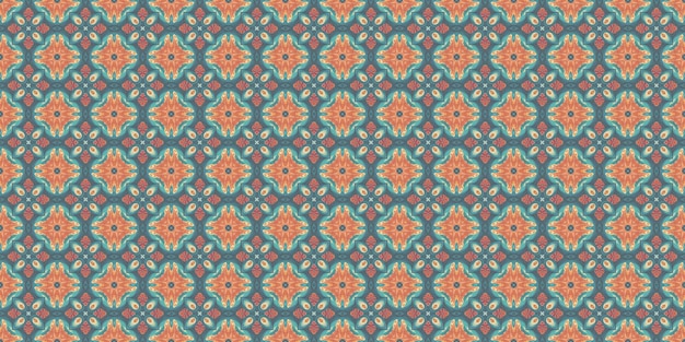 Ethnic boho seamless pattern Abstract kaleidoscope fabric design texture