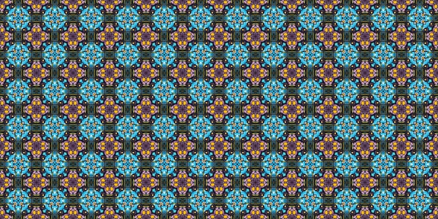 Ethnic boho seamless pattern Abstract kaleidoscope fabric design texture