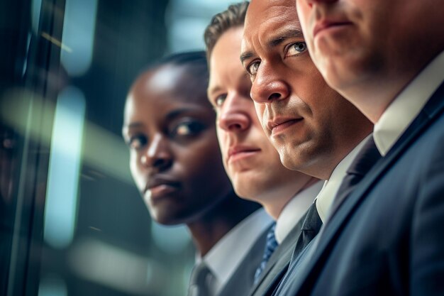 Photo ethnic diverse people from different cultures engaging in an inclusive and fair job interview