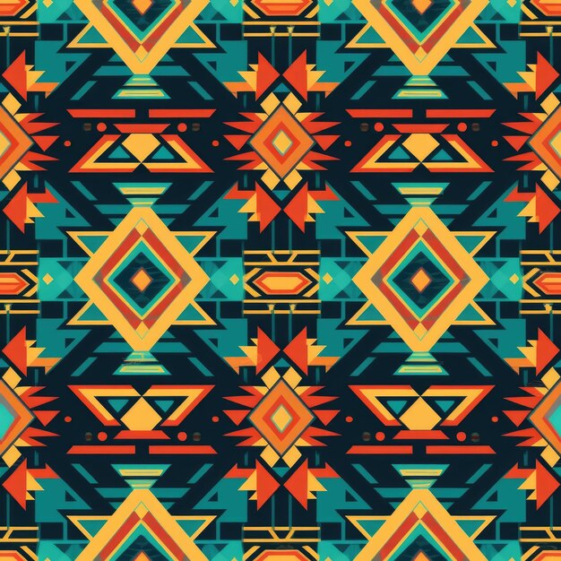 Photo ethnic inspired seamless pattern