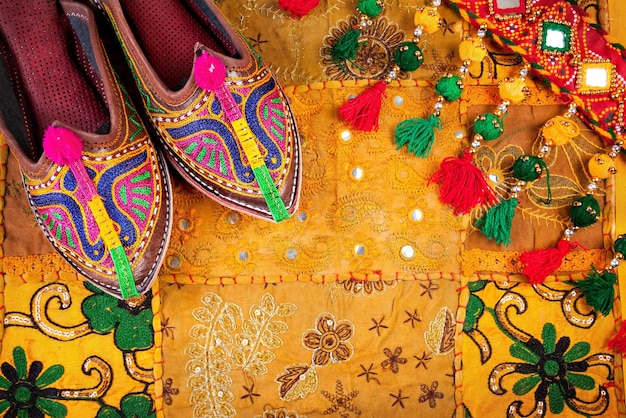 Ethnic rajasthan shoes and belt