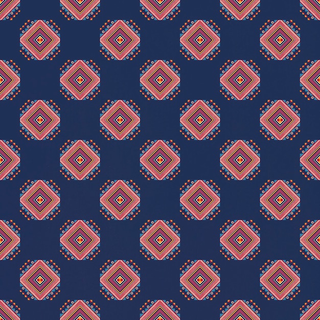 Ethnic vintage retro oriental geometric style seamless pattern Abstract traditional folk Ikat trop