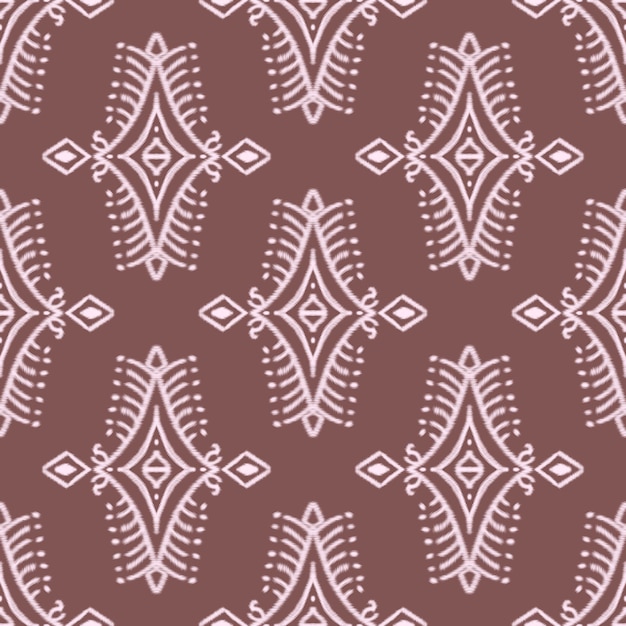 Этнический винтажный ретро восточный геометрический стиль бесшовный узор абстрактный традиционный народный икат