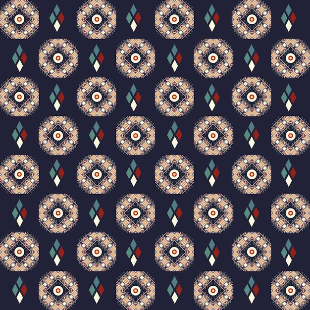 Ethnic vintage retro oriental geometric style seamless pattern Abstract traditional folk