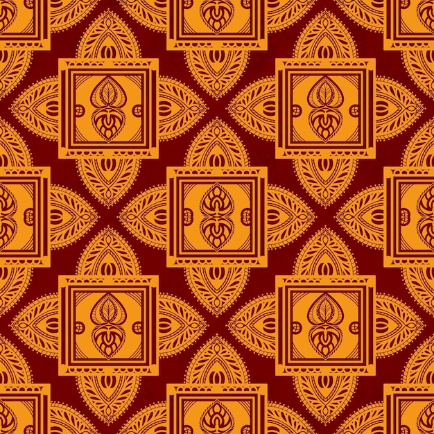 Ethnic vintage retro oriental geometric style seamless pattern Abstract traditional folk