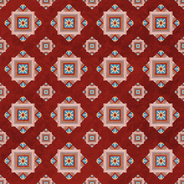 Ethnic vintage retro oriental geometric style seamless pattern Abstract traditional folk