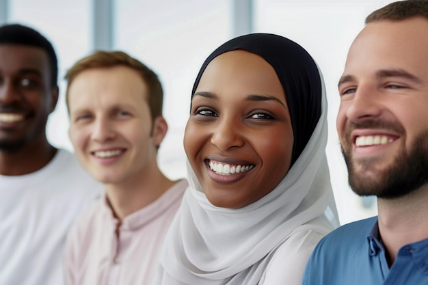 Ethnicity and Diversity at Work with Happy Employees Celebrating Business Success