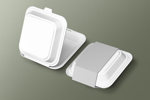 Etiket van voedseldoos png mockup transparant ontwerp milieuvriendelijke productverpakking