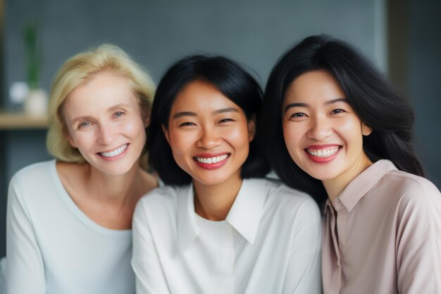 Etniciteit en diversiteit op het werk met gelukkige werknemers die zakelijk succes vieren