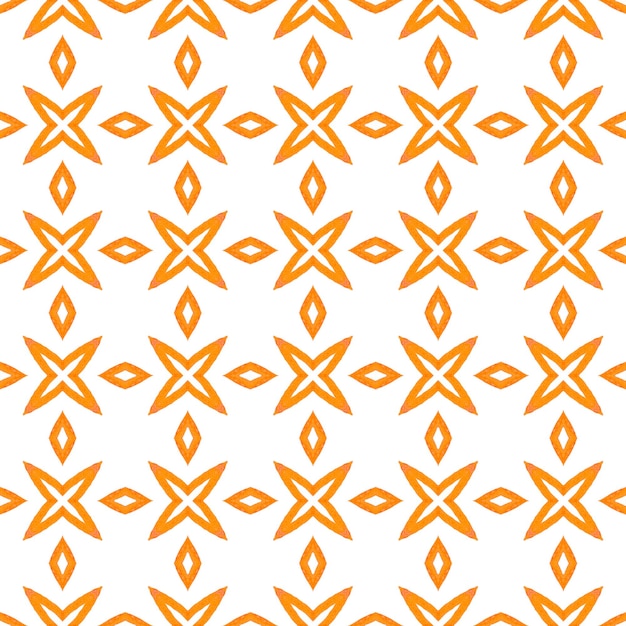 Etnisch met de hand geschilderd patroon oranje prachtig boho chic zomer ontwerp textiel klaar verbluffende afdruk