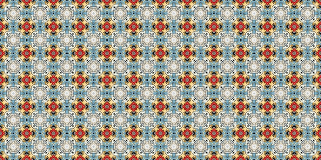 Etnisch patroon Abstract kaleidoscoop stofontwerp textuur of achtergrond