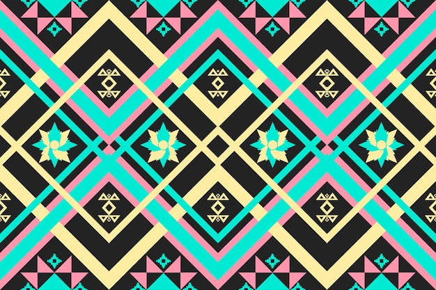 Foto etnisch patroon vector stijl weven concept ontwerp voor borduurwerk en andere textielproducten